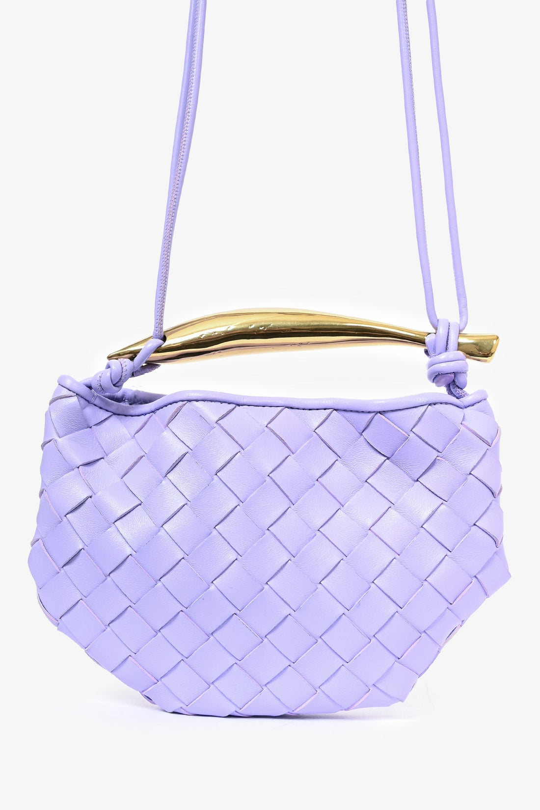 Bottega Veneta Purple Mini Sardine Intrecciato Leather Crossbody Bag