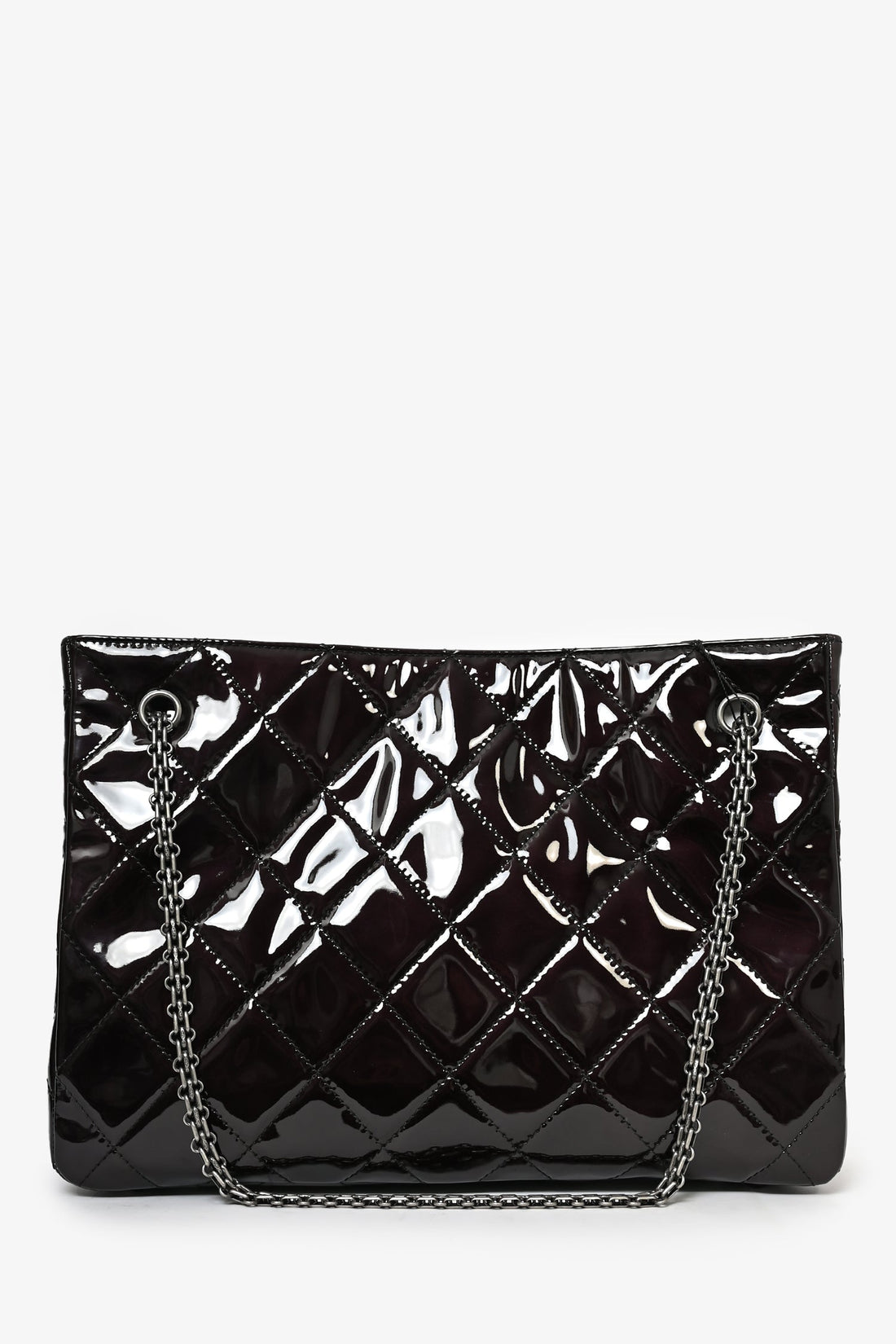 Chanel™  2011/12 Black Patent Quilted Leather 2.55 Reissue Tote Bag
