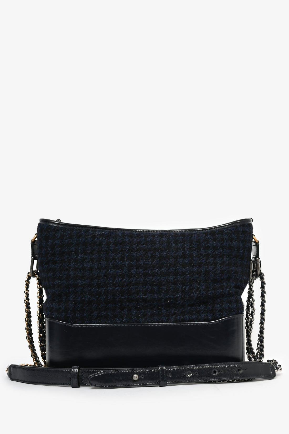 Chanel™ 2017 Navy/Black Tweed Hobo Large Gabrielle Crossbody Bag