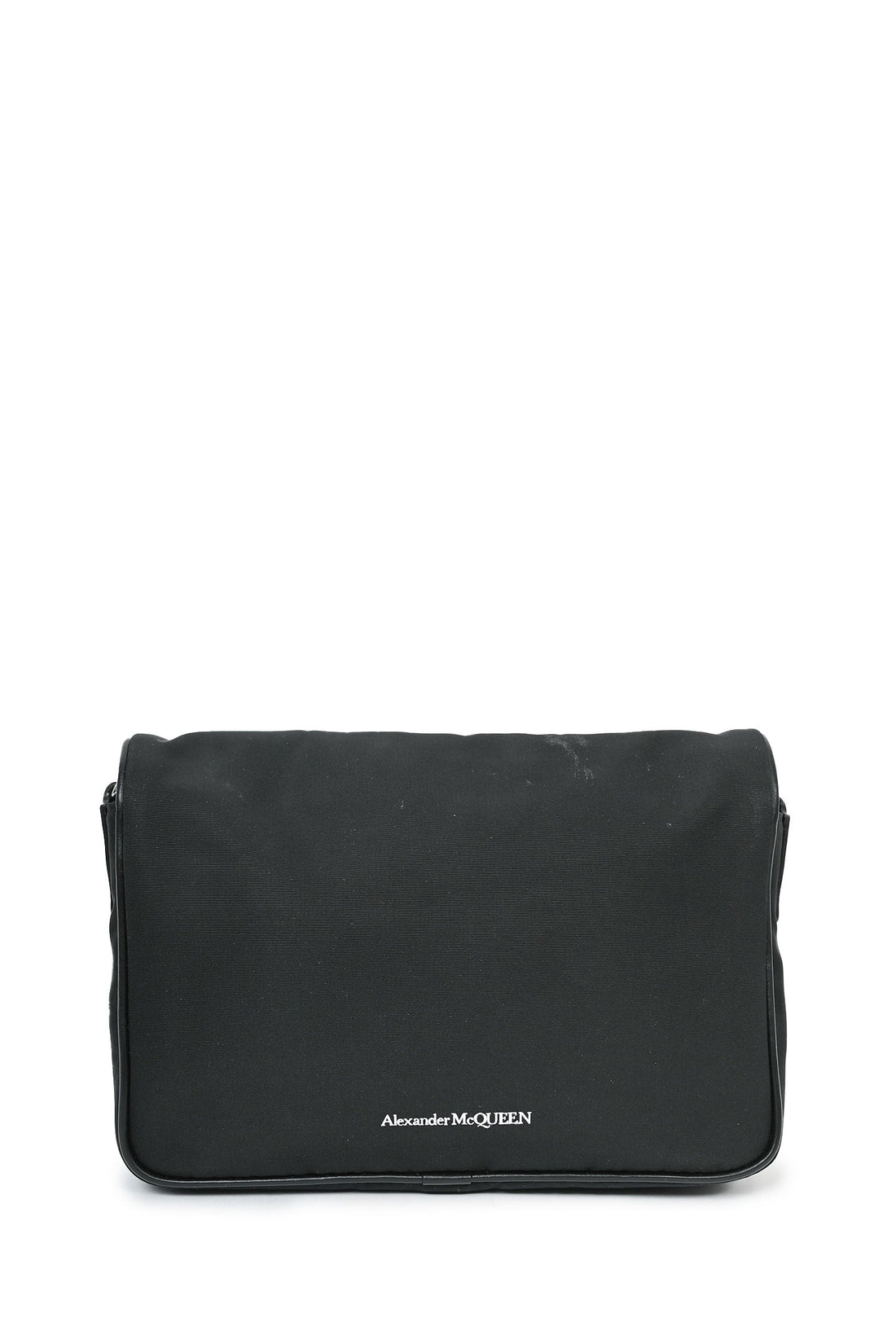 Alexander McQueen Black Nylon Logo Skull Shoulder Bag