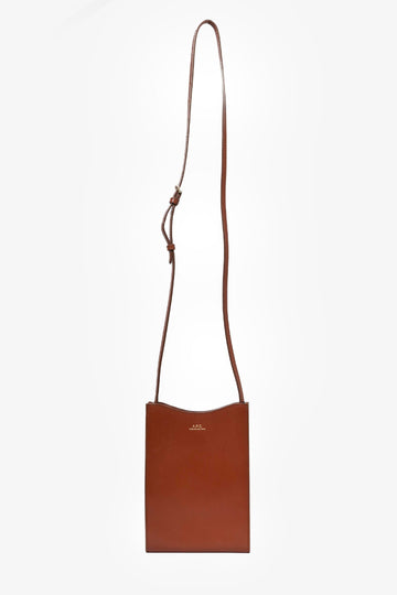 A.P.C Brown Leather Crossbody Pouch