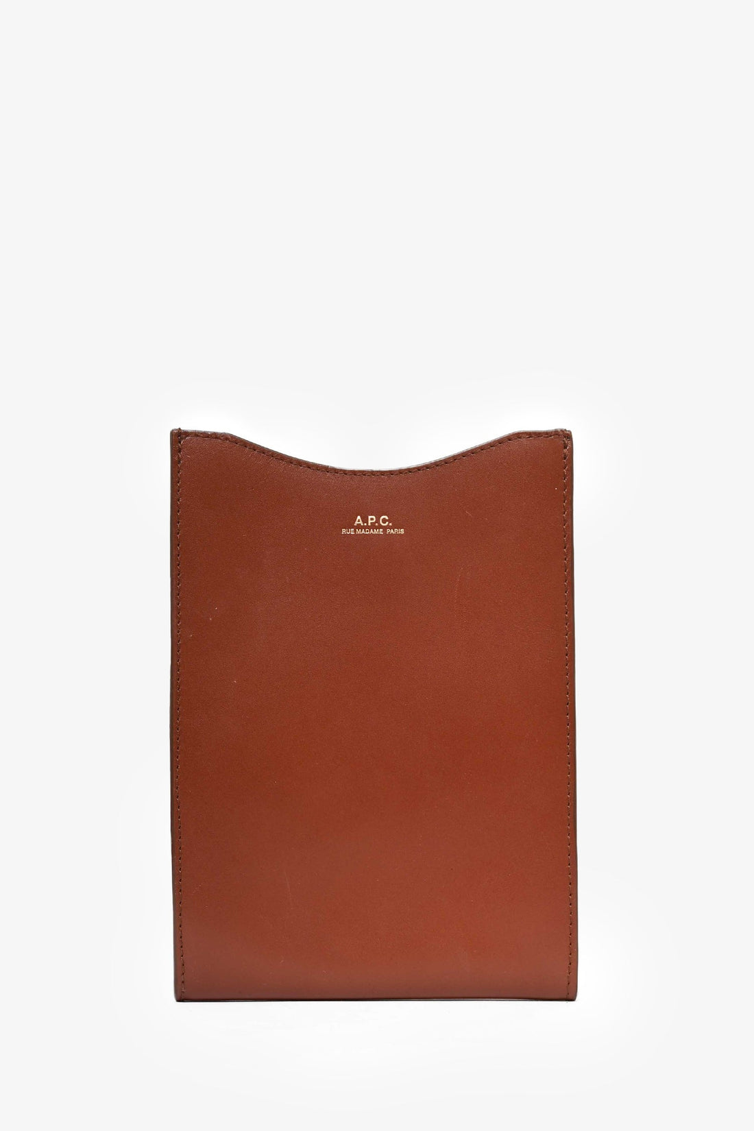 A.P.C Brown Leather Crossbody Pouch