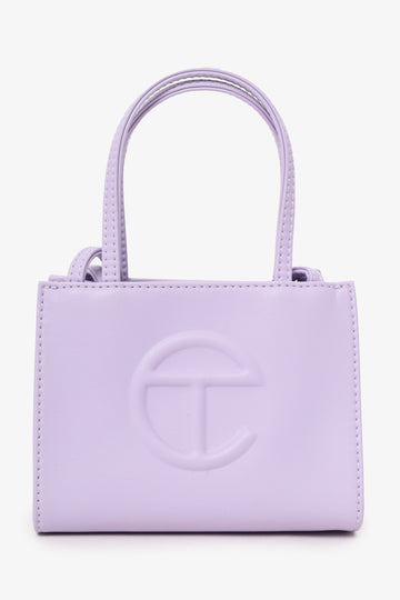 Telfar Purple Faux Leather Small Crossbody Shopping Bag