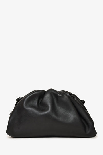 Bottega Black Smooth Leather Mini Pouch Crossbody
