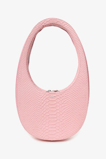 Coperni Pink Snakeskin Embossed Leather Swipe Bag