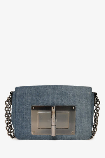 Tom Ford Blue Denim Natalia Crossbody Bag