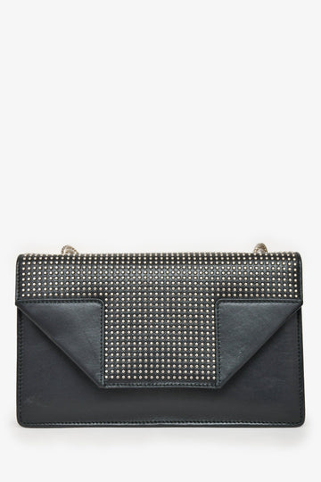 Saint Laurent Black Leather Studded Small Betty Crossbody (As Is)
