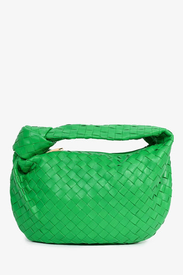 Bottega Veneta Green Intrecciato Leather Teen Jodie Shoulder Bag