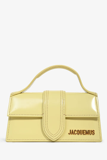 Jacquemus Pale Yellow Leather Les Classiques 'The Bambino' Bag with Strap