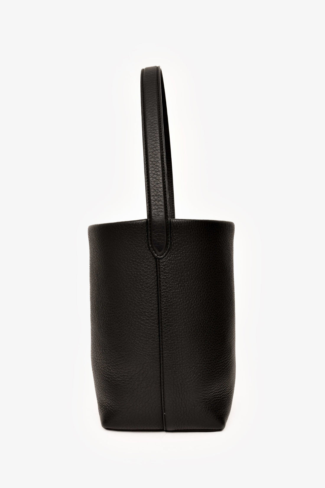 The Row Black Leather N/S Park Small Tote Bag