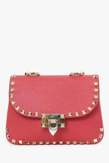 Valentino Red Leather Rockstud Crossbody