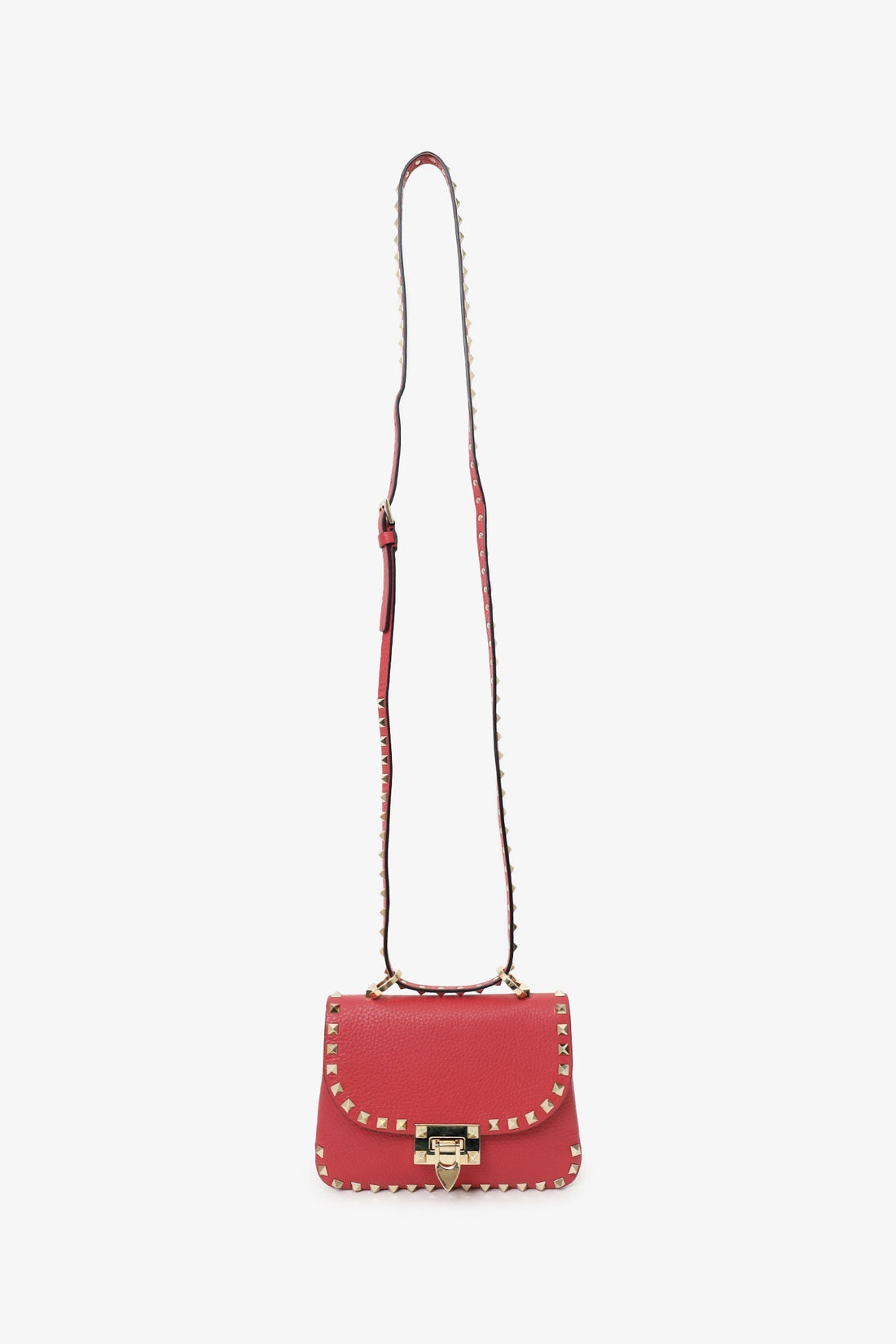 Valentino Red Leather Rockstud Crossbody