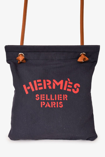 Hermès 2019 Navy/Red Canvas Aline Grooming Crossbody Bag