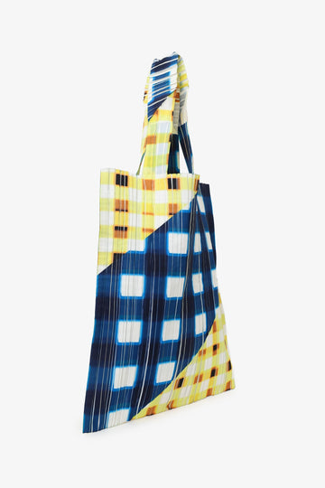 Pleats Please Issey Miyake AW21 Multicolour Trek Check Print Tote