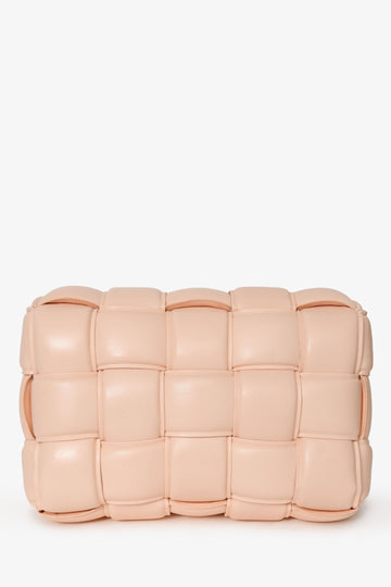 Bottega Veneta Light Pink Leather Padded Cassette Crossbody