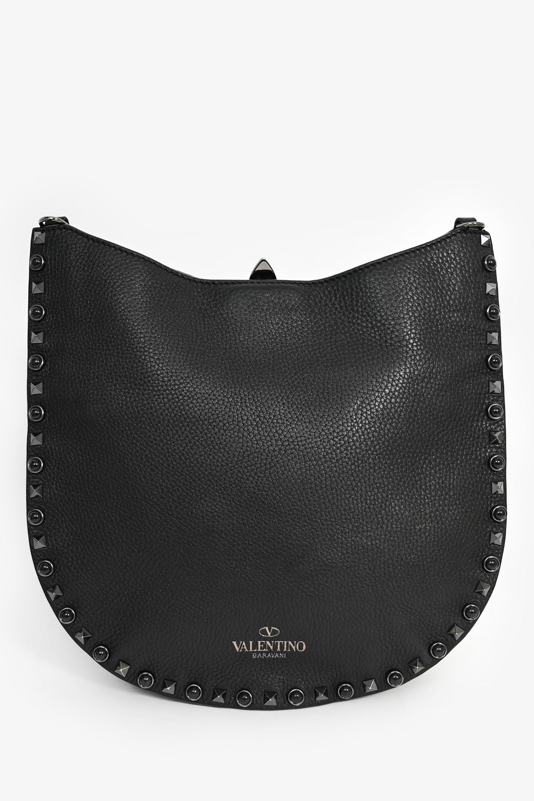 Valentino 2018 Black Leather Multicolour Beaded Guitar Crossbody Bag