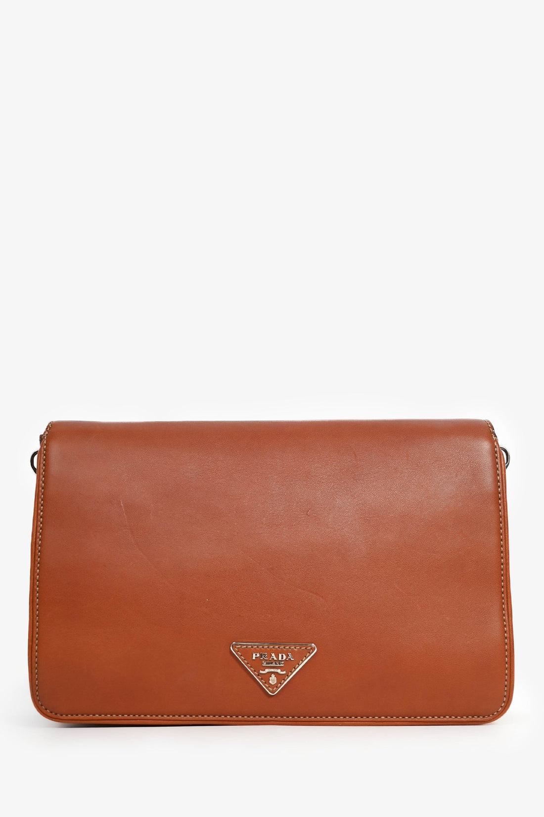 Prada 2011 Brown Leather 'City Calf Cinghiale' Crossbody