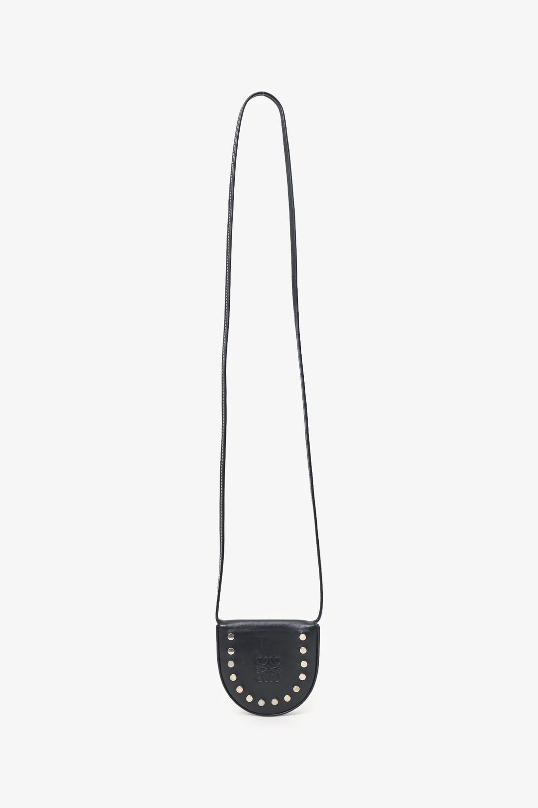 Loewe Black Leather Coin Crossbody