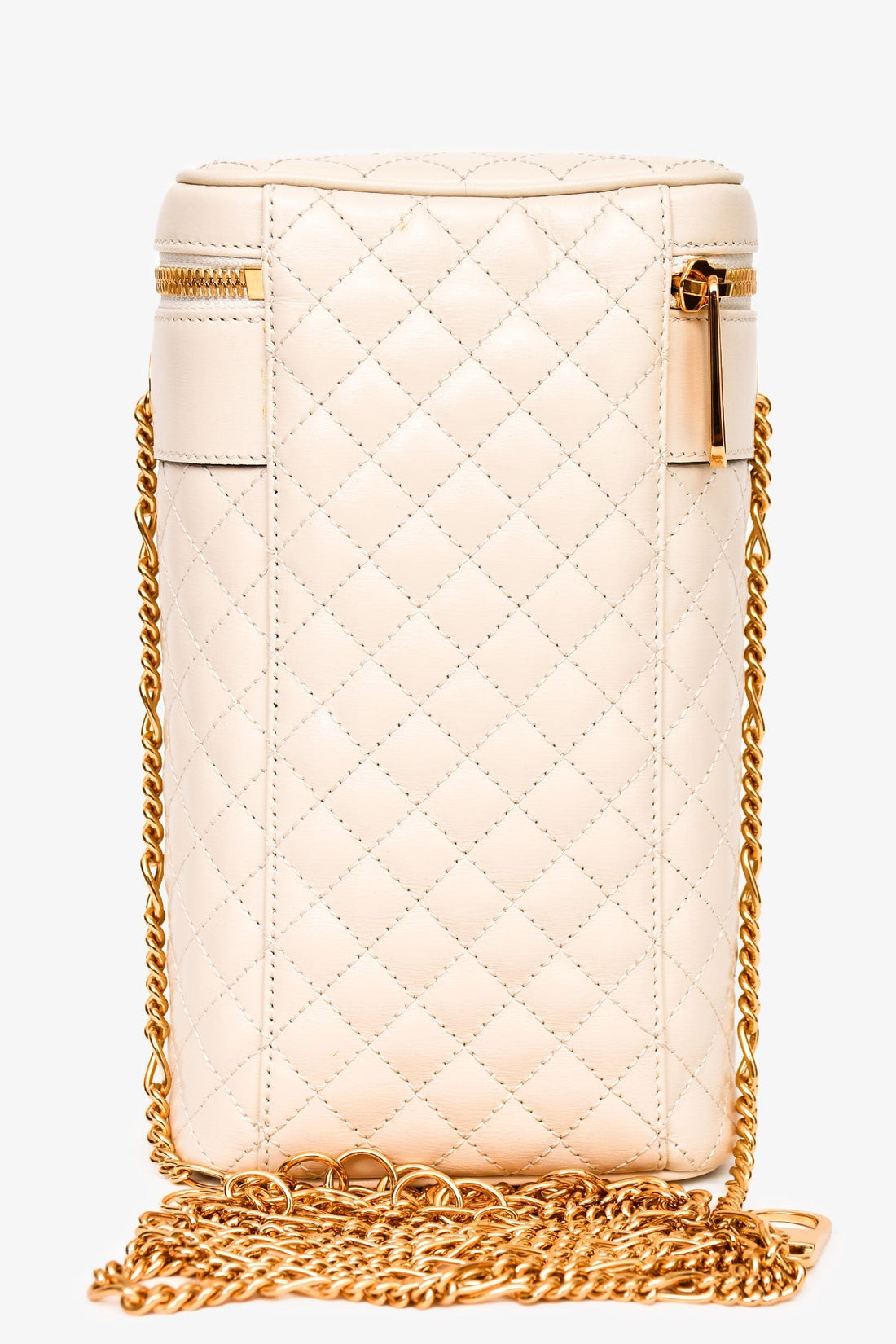 Gucci White Leather Trapuntata Zumi Crossbody Bag