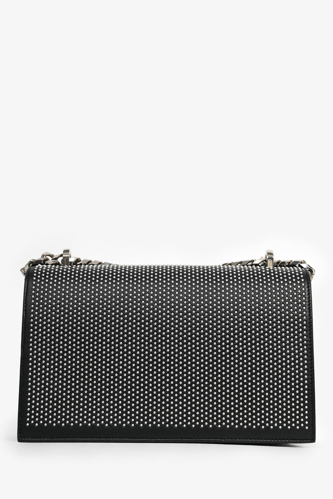 Alexander McQueen Black/Silver 4 Ring Knuckle Shoulder Bag