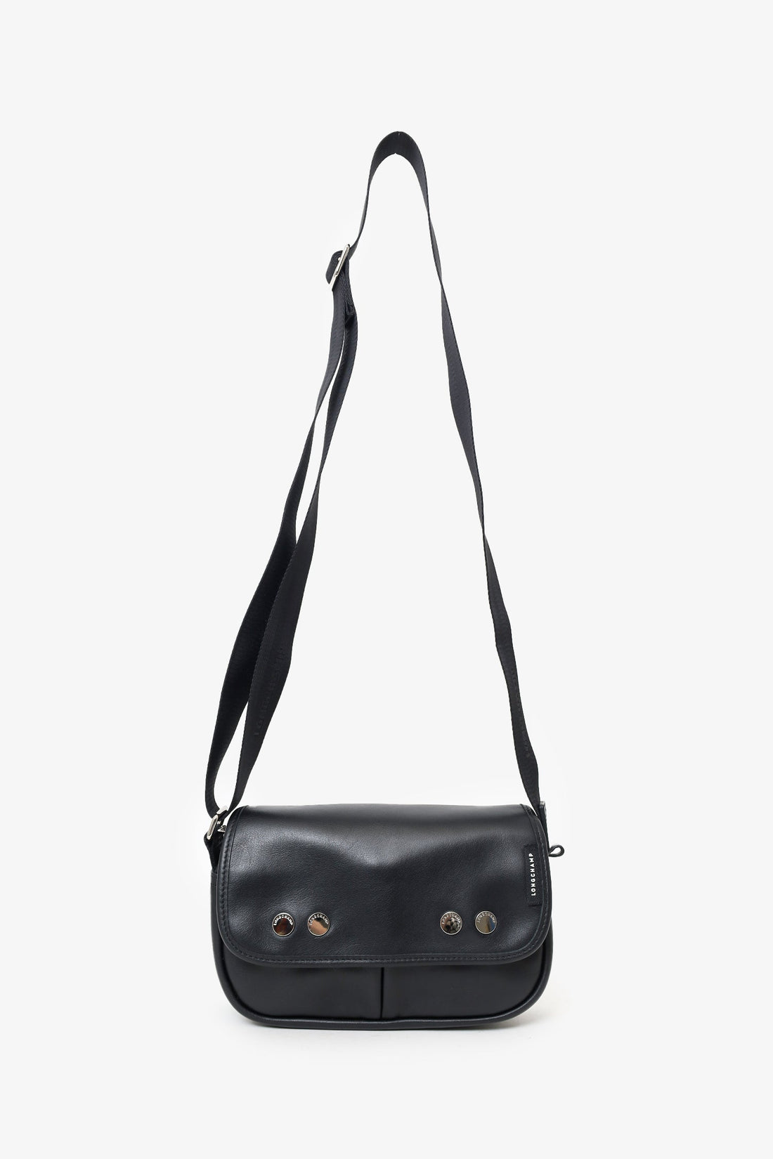 Longchamp Black Leather`très Paris` Small Crossbody Bag