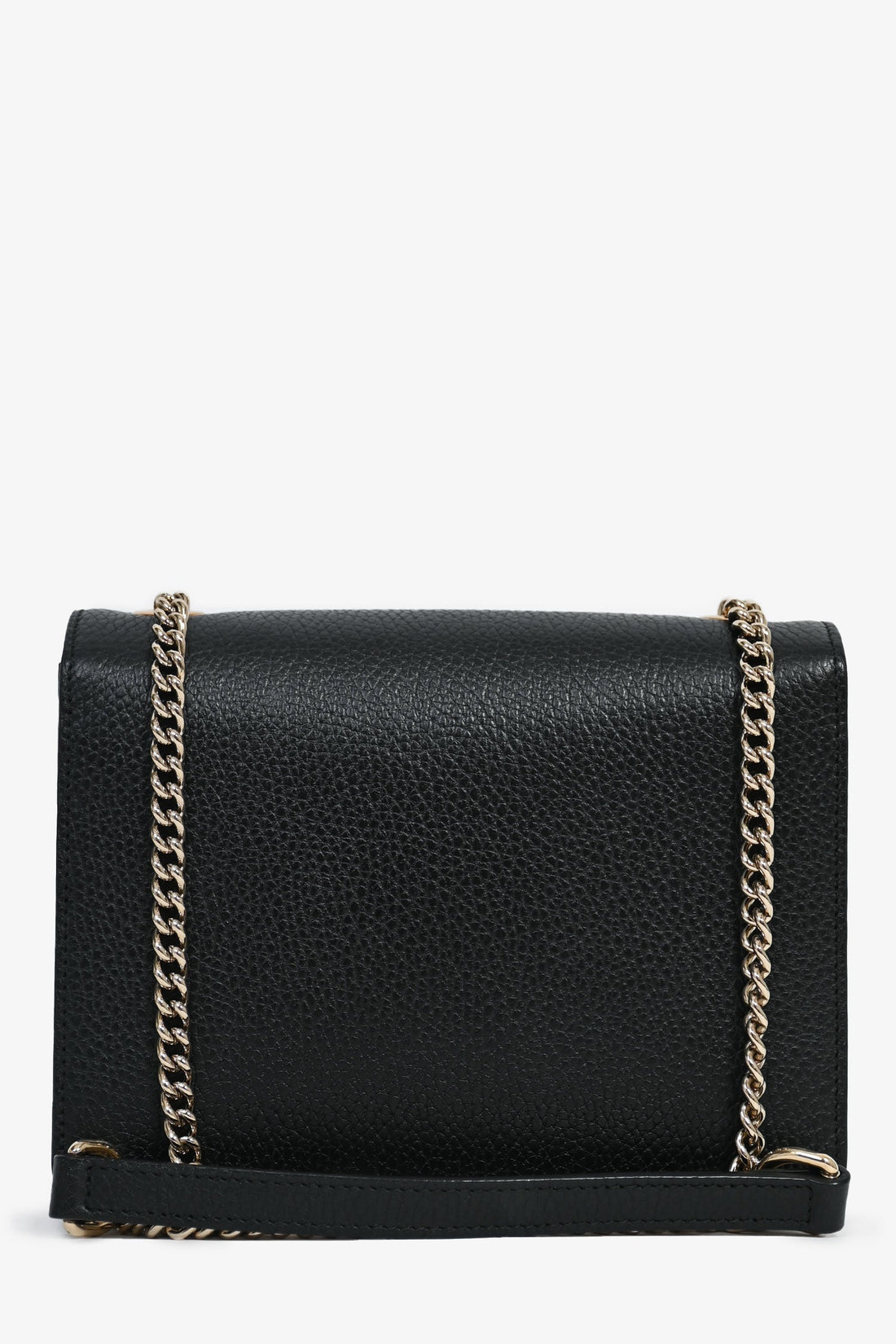 Gucci Black Leather Interlocking G Small Dollar Crossbody Bag