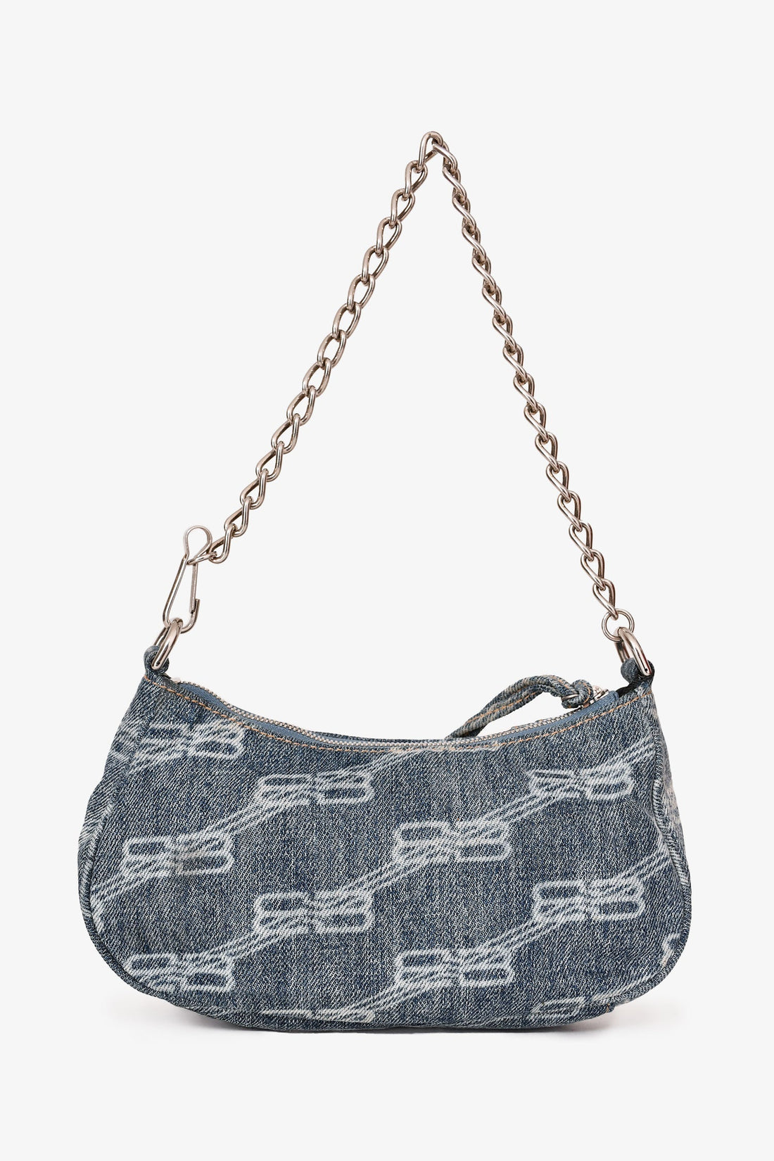 Balenciaga Denim Le Cagole Mini BB Cagoule Bag