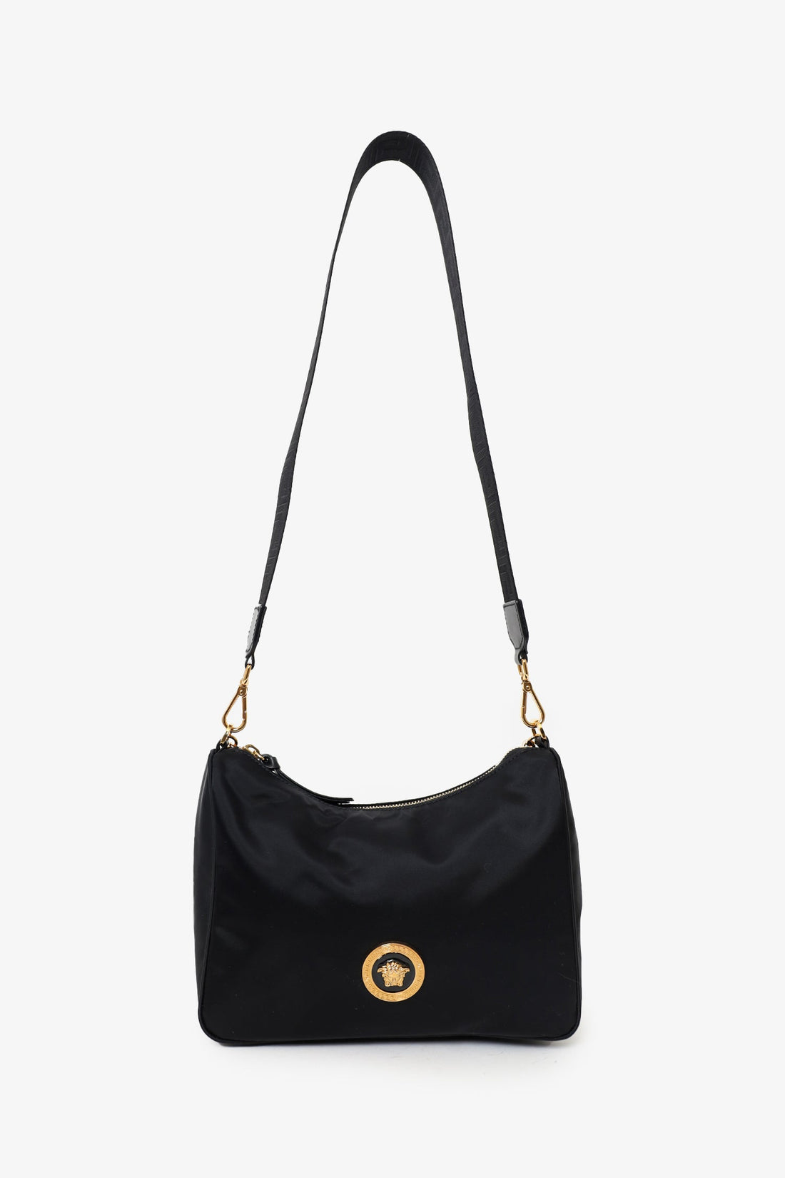 Versace Black Nylon Shoulder Bag