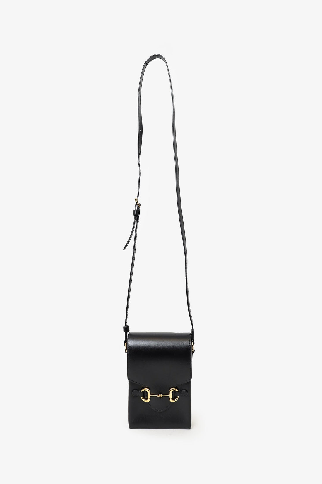 Gucci Black Leather Mini Horsebit 1955 Crossbody Bag