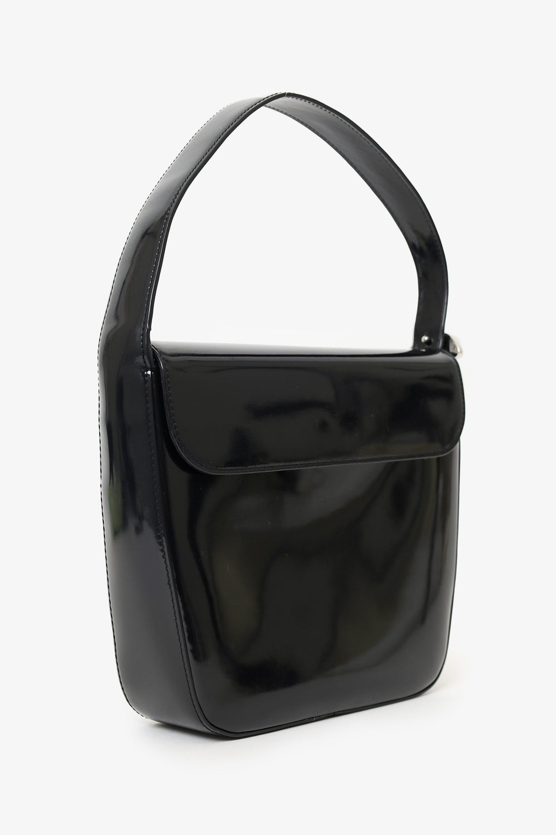 Cartier Black Patent Leather Panthère Shoulder Bag (As Is)