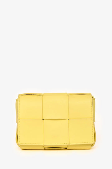 Bottega Veneta Yellow Intrecciato Candy Cassette Crossbody