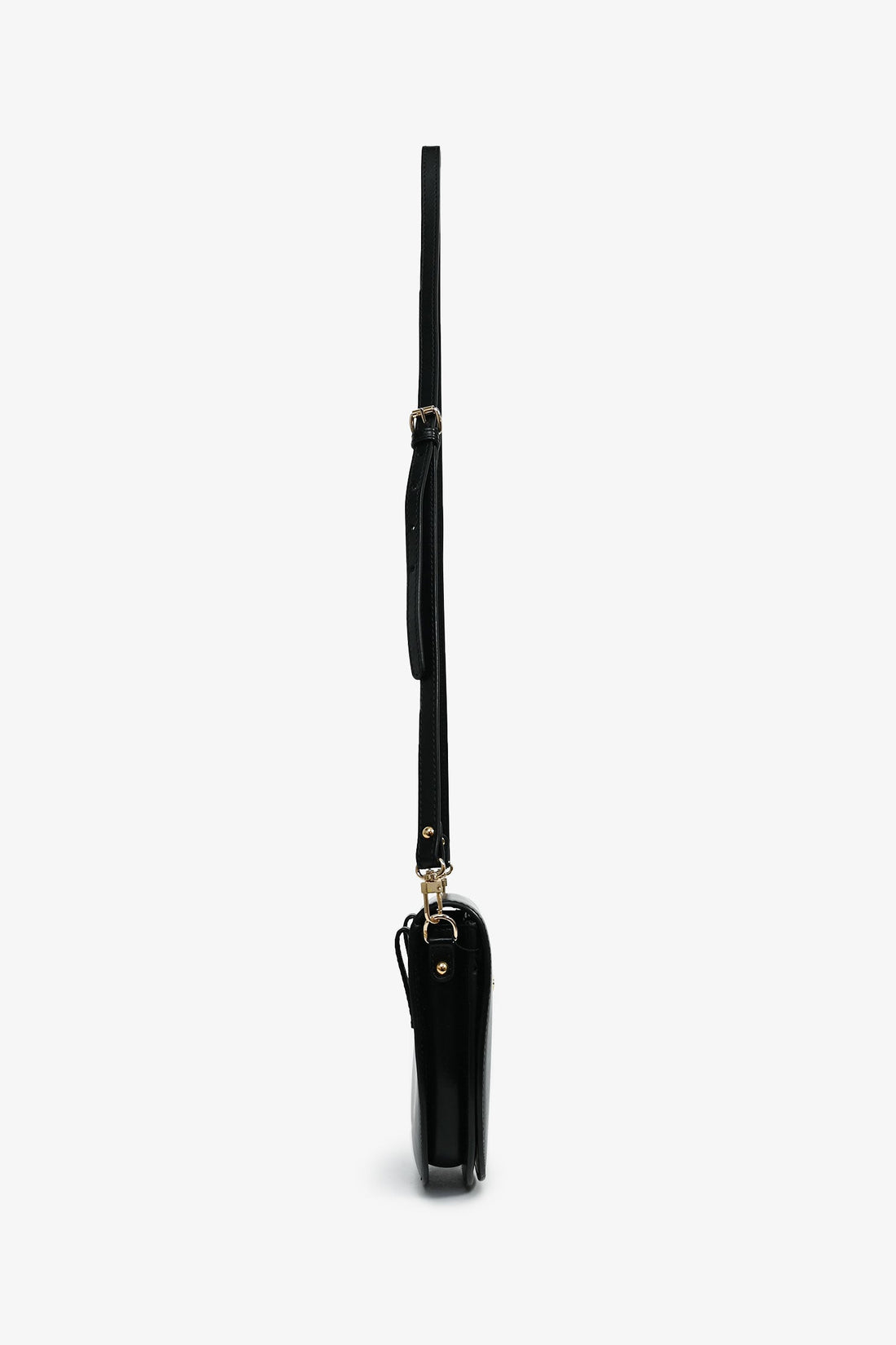 Vivienne Westwood Black Leather Gold Logo 'Sarah' Crossbody Bag