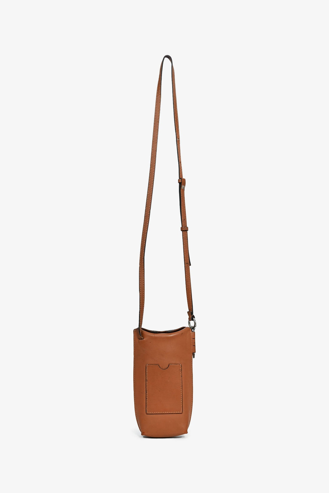 Loewe Black/Brown Leather Phone Pouch Crossbody (As Is)