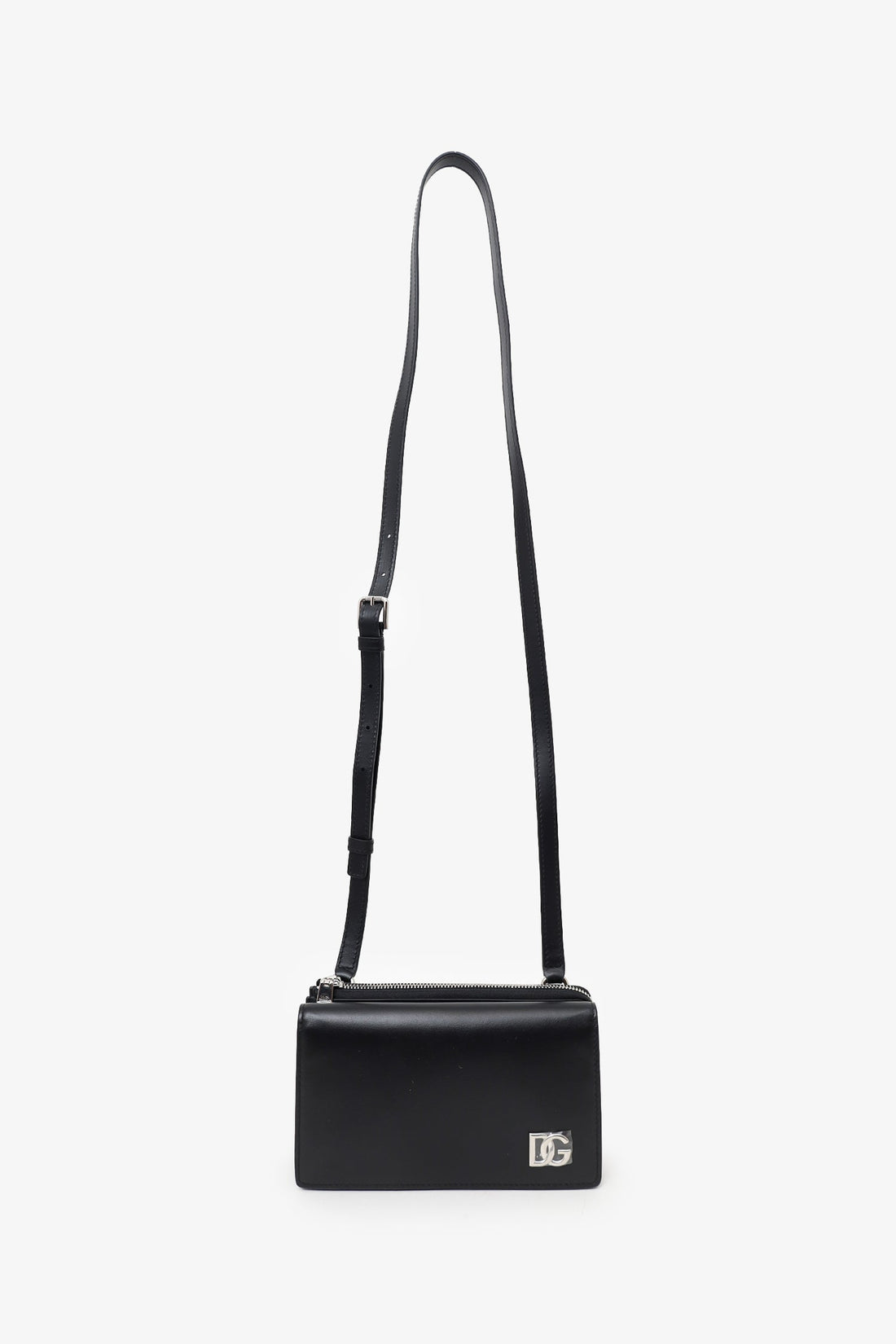 Dolce & Gabbana Black Calfskin DG Millennials Convertible Crossbody