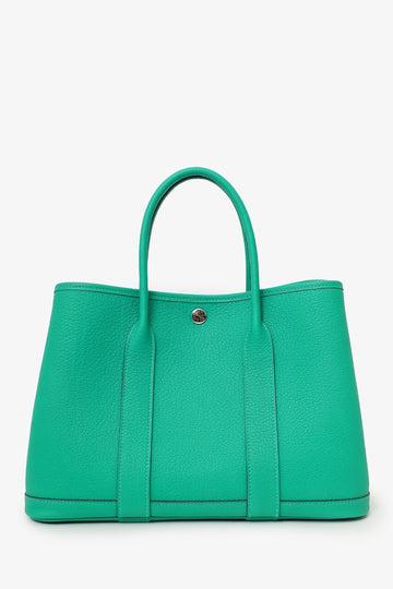 Hermès 2024 Menthe Negonda Leather Garden Party 30
