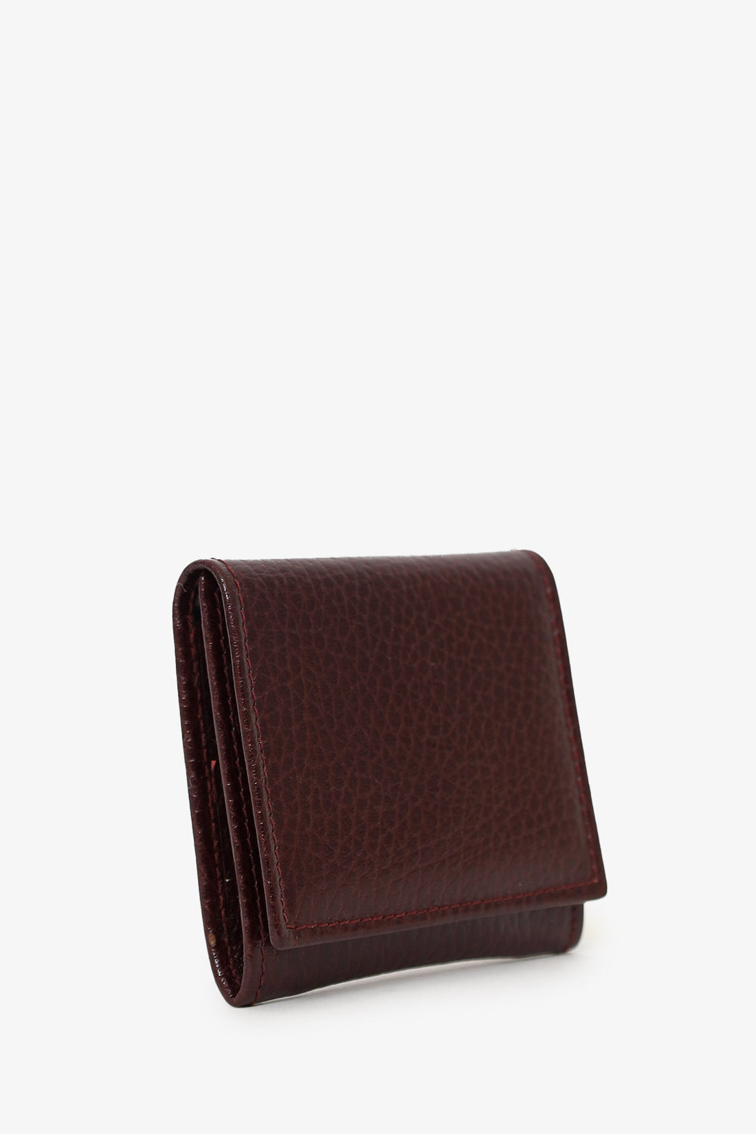 Bally Burgundy Leather Mini Coin Pouch