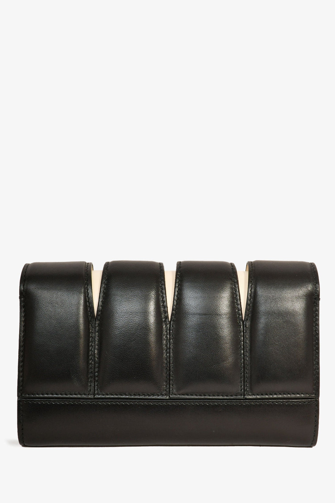 Alexander McQueen Black/Leather 'Slash' Clutch Bag with Chain