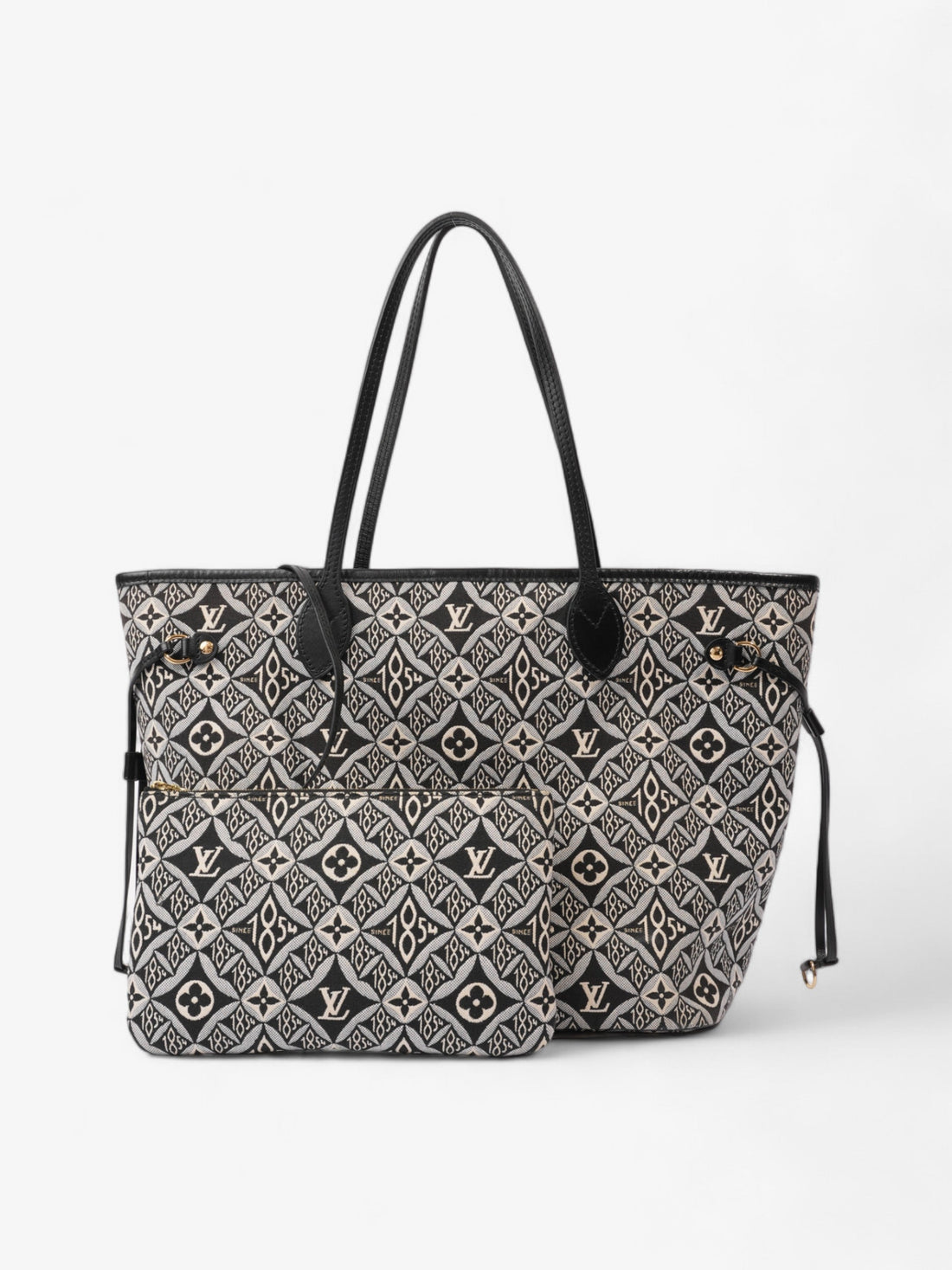 Louis Vuitton Neverfull Since 1854 Black / White Canvas MM