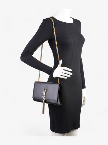 Saint Laurent Kate Tassel Black Leather Medium