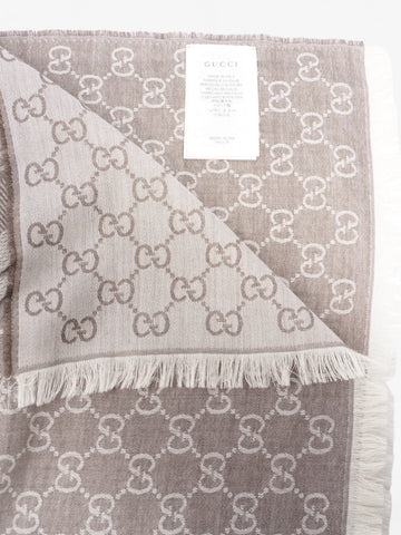 Gucci CS Supreme Scarf Grey Wool