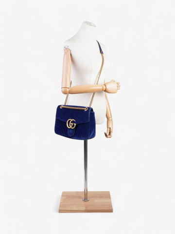 Gucci CS Marmont Royal Blue Velvet Large