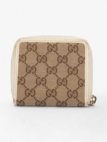 Gucci CS Bi-Fold Wallet Beige / White Canvas