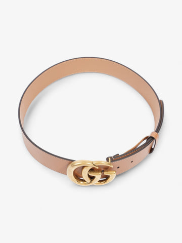 Gucci CS Marmont Wide Belt Brown  Leather 80cm 32"
