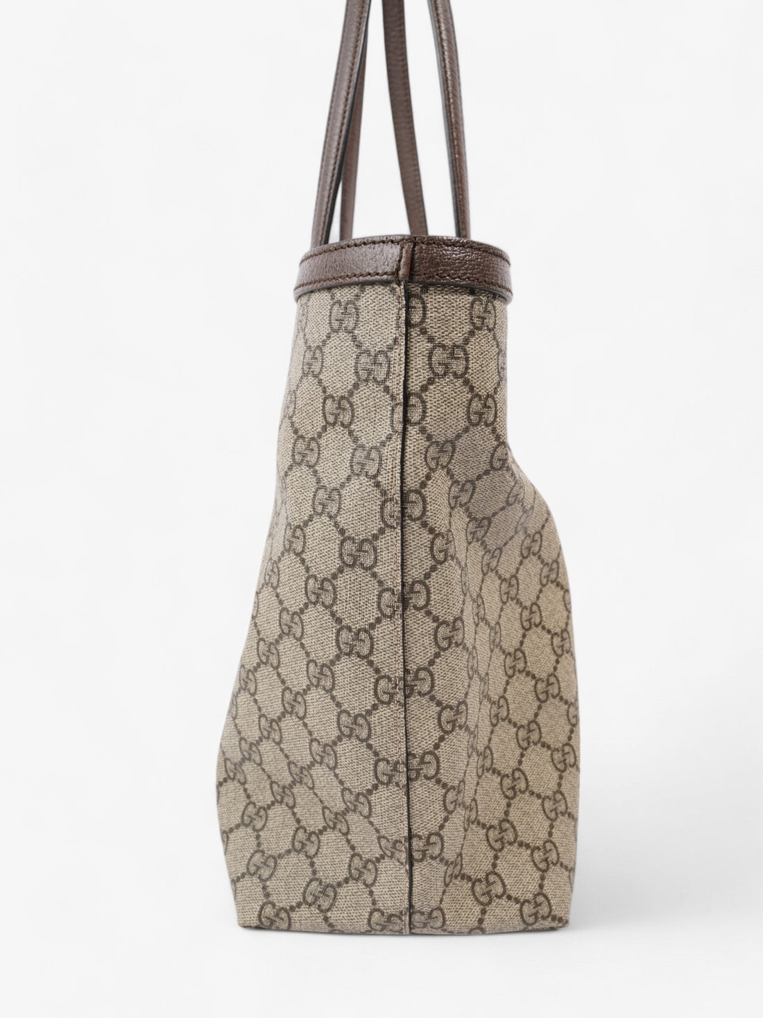 Gucci Ophelia Tote CS Supreme / Brown / Green Coated Canvas Medium