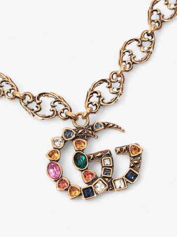 Gucci CS Drop Necklace Aged Gold / Multicoloured Base Metal