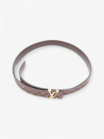 Louis Vuitton LV Iconic Belt Damier Ebene / Gold Coated Canvas 80cm / 32"