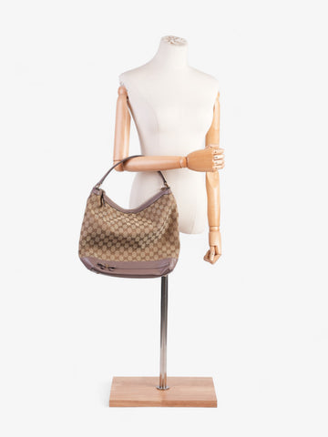 Gucci Mayfair Bow Beige And Ebony CS Supreme / Lilac Canvas