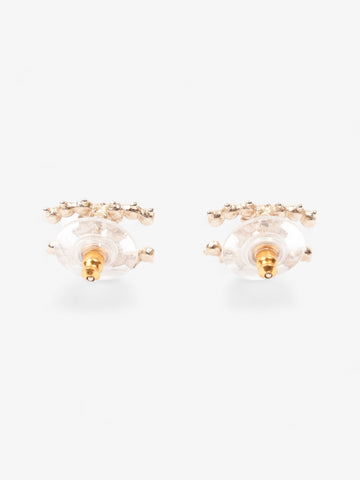 Chanel CC Pearl earrings Cream / Gold Base Metal