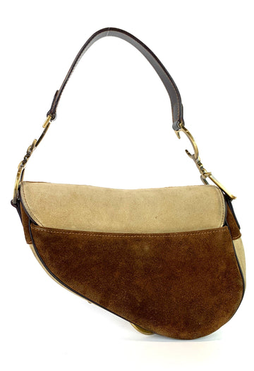 Suede Saddle Small Pony Hair Flap Bag