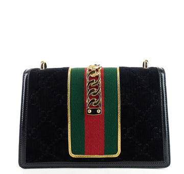 Gucci Sylvie Small Monogram Velvet Bag